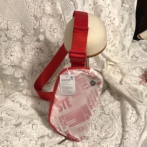 lululemon athletica Red and White Crossbody Bag